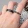 Set of rings 2 pieces of "non -membranous" infinity, color black