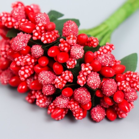 Flowers for decorating "inflorescence" red 1 bouquet = 12 colors 8.5 cm-2