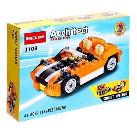 Constructor "Racing car", 3 assembly options, 119 parts-1