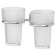 Holder with two glasses, matte crystal, chrome, fbs
