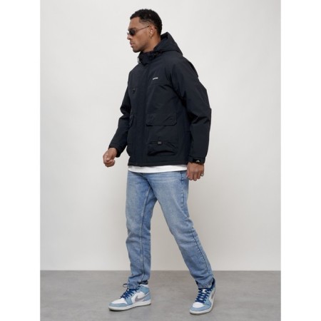 Male spring jacket, size 50, dark blue color-1