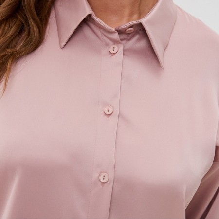 Рубашка шелковая MIST plus-size, р. 56, пыльная роза-2
