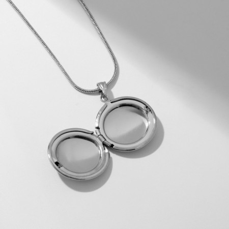 Pendant for photo "Edel" circle, color silver, 45 cm-3