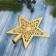 Top "Star" patterned, 15x14 cm, gold