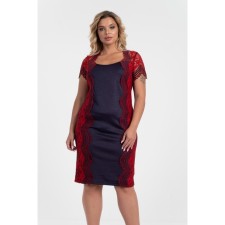 Women's dress, size 56, blue, red color