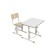 Set Polini Kids growing desk-transformer + adjustable stool, white-makiato color