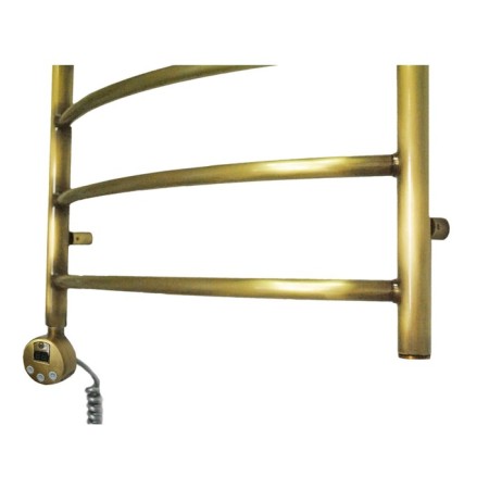 Domoterm electric heated towel rail "Calipso", 500 x 700 mm, 7 crossbars, rights, bronze-1