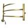 Domoterm electric heated towel rail "Calipso", 500 x 700 mm, 7 crossbars, rights, bronze