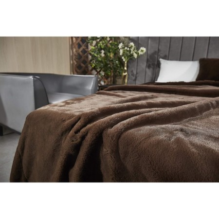 Richard blanket, size 210x230 cm, chocolate color-5