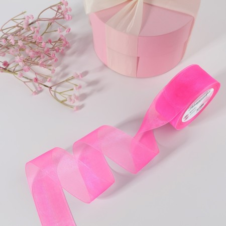 Kapron tape, 40 mm, 20 ± 1 m, pink color No. 05-1