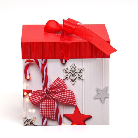 New Year. Box gift New Year's folding "New Year Lollows" 15x15x15 cm.-1