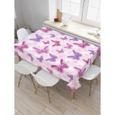 The tablecloth on the table “Pattering with butterflies”, rectangular, Saten, size 120x145 cm