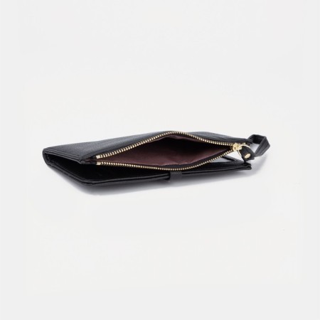 Women's wallet on the button, black color-2