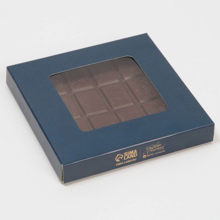 Chocolate box, confectionery packaging, “Sincerely”, with a window, 10.2 x 1.4 x 10.2 cm-1
