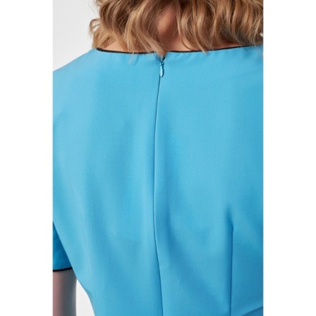 Women's dress, size 44, blue color-6