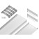 Profile aluminum overhead ambrella Illumination alum Profile, GP1800wh, 2000x6x23.8 mm, white, matte dial