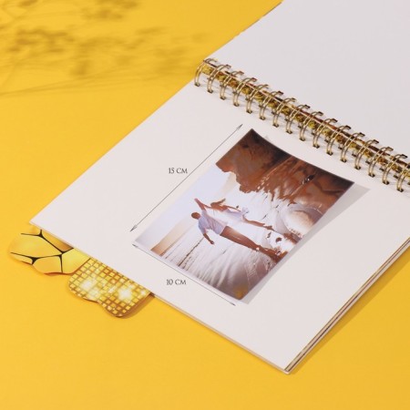 Photo album on spirals 20 sheets "My zoloto" volumetric element + 4 tabs 24x24 cm-7