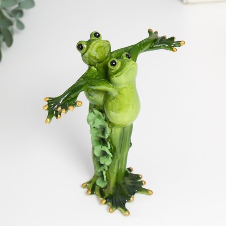 Souvenir Polystone "Frog Harmonium" 5x14.5x13 cm-1