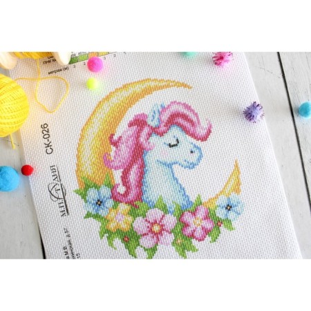 Canvas "Lunar horse" 30 × 21 cm (without threads)-2