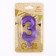 Candle in the Cake "Fine", number "3", purple metallic, 6.5 cm