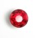 Handle button cappio, red color "diamond", glass, d = 25 mm