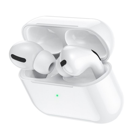 Hoco EW05, TWS headphones, wireless, vacuum, noise reduction, BT 5.1, 30/400 mAh, white-3