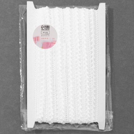 Decorative braid “Samos”, 18 mm, 9.1 ± 0.5 m, white color-2