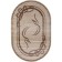 Oval carpet Merinos colizey, size 200x400 cm, color Cream