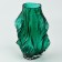 Vase for flowers "Emerald" made of green glass 27 × 10 × 10 cm