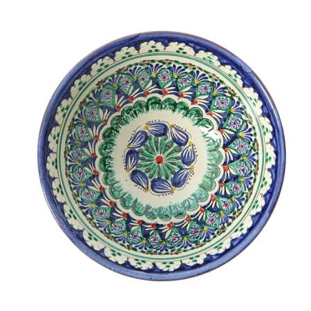 Rishtan ceramics "patterns" 15.5 cm, medium, blue mix-4