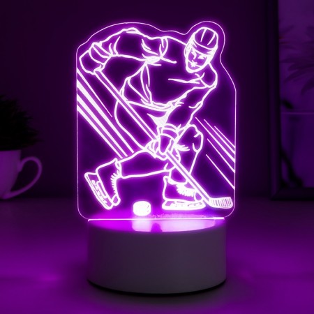 Light "hockey player" Led RGB from the network 9.5x10.5x17 cm-4