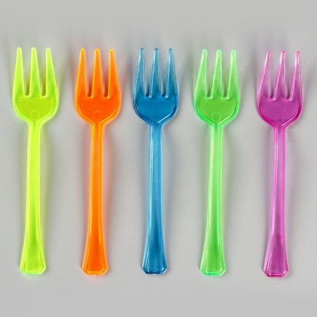 Plastic forks, set 24 in a set, Mix colors
