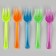 Plastic forks, set 24 in a set, Mix colors