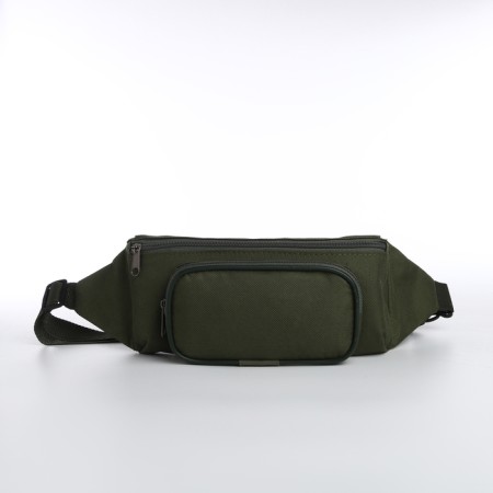 Lightning waist bag, outer pocket, khaki color-1