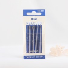 Sewing needles, d = 1.03 mm, 5.6 cm, with a gold ear, 10 pcs