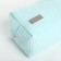 Cosmetic bag at the zipper textura, turquoise color