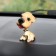 Dog on a car panel shocking his head, Wales Terrier