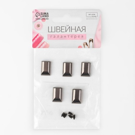 Tips for lightning, 11 mm, 15 × 11 × 6 mm, 5 pcs, black nickel color-3