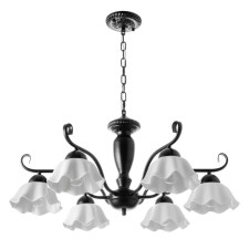 Luracia chandelier 6he27 40W Black and white 77x77x37-72 cm Bayerlux