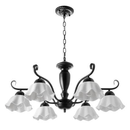 Luracia chandelier 6he27 40W Black and white 77x77x37-72 cm Bayerlux