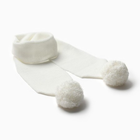 Children's scarf, milk color, size 110x14 cm