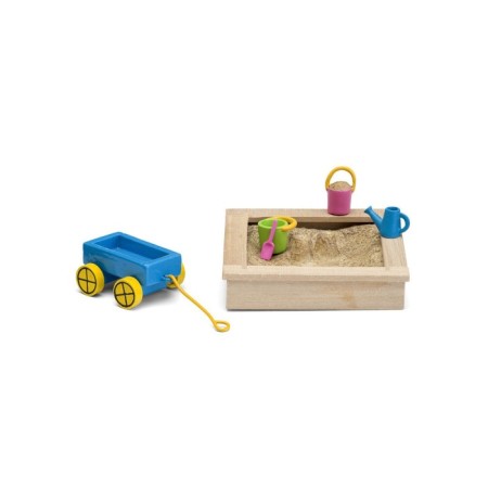 Game set of accessories for the puppet house Smoland "Sandbox with toys"