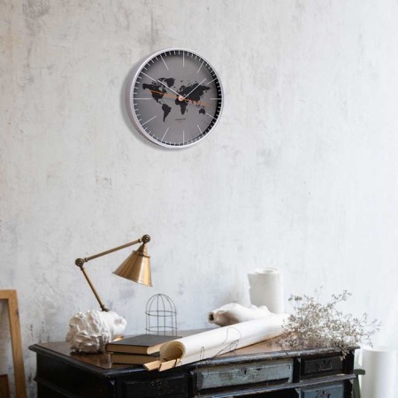 Watching clock, interior "continents", d = 30.5 cm, silent-1