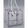PET box with handles, silver, 10 x 10 x 10 cm