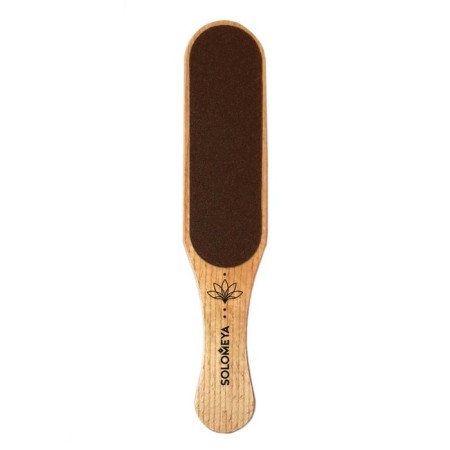 Wide professional wooden pedicure saw Solomeya Black, 100/180 grit