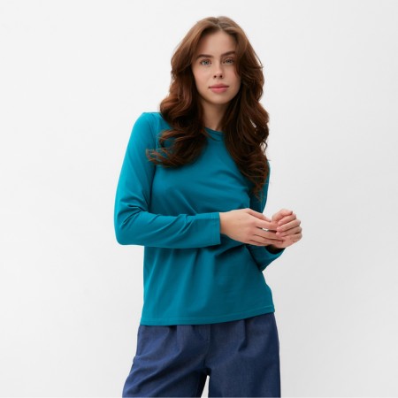 Longsliv Women's Minaku: Basic Line Emerald Color, Size 48-2