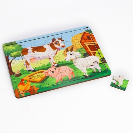 Puzzle "on the farm" with a hint-3