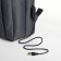 City backpack on a zipper, 2 pockets, with USB, gray color