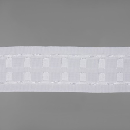 Curtain tape, matte, 7 cm, 30 ± 1 m, white color-2