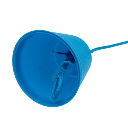 Cartridge E27 Silicone with a cord 1 m blue rexant-5